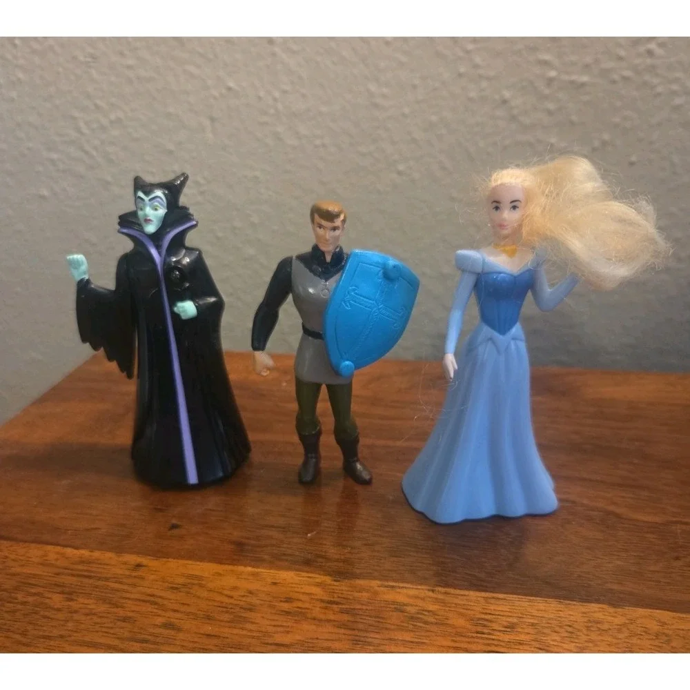 Sleeping Beauty Happy Meal Toys Vintage Pvc Figurines Disney Lot Of 4 90's